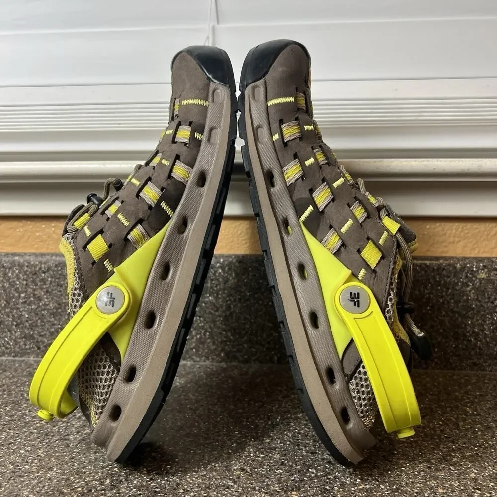 Salewa Womens Size 7 MS Capsico Climbing Trail Shoes Brown/Yellow Drawstring Low